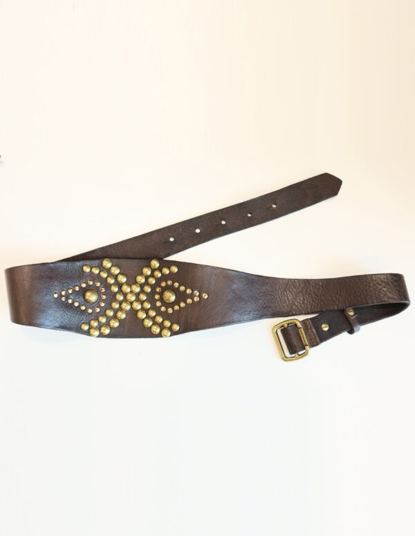 Cinturón ancho tachas de piel CAMPOMAGGI