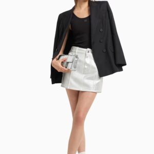 Falda mini color plata ARMANI EXCHANGE