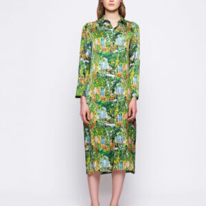 Vestido camisero estampado