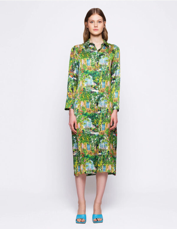 Vestido camisero estampado