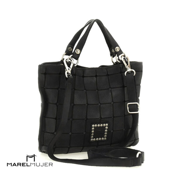 Bolso shopping negro CAMPOMAGGI - Imagen 3
