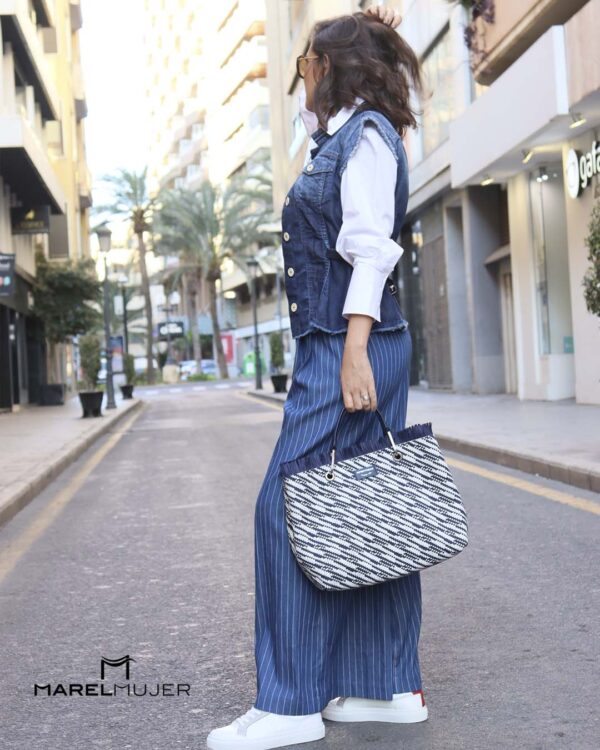 Bolso shopping en azul EMPORIO ARMANI - Imagen 3