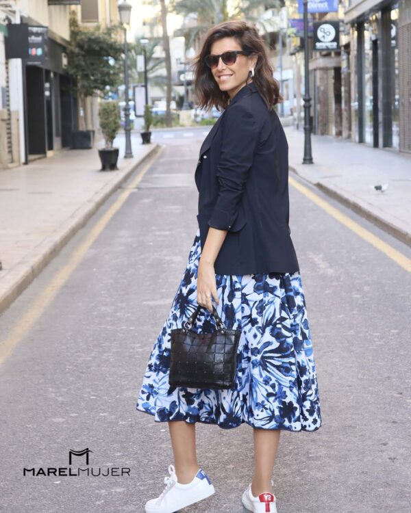 Falda estampada en azul HIGH - Imagen 2