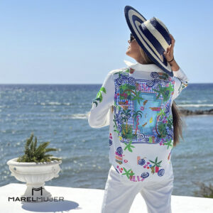 Camisa estampada con motivos de tigres