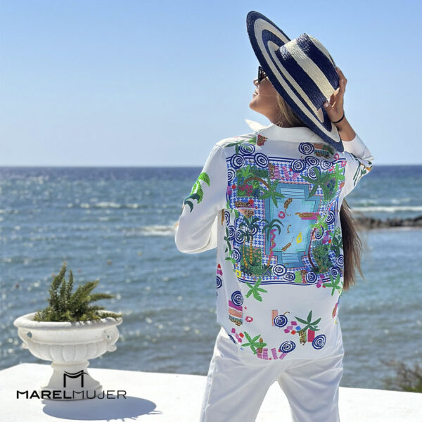Camisa estampada con motivos de tigres