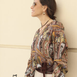 Camisa fluida estampada