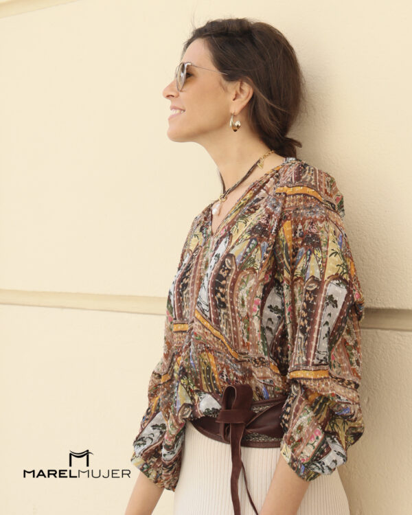 Camisa fluida estampada