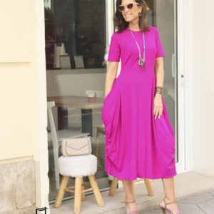 Vestido HIGH en fucsia 345