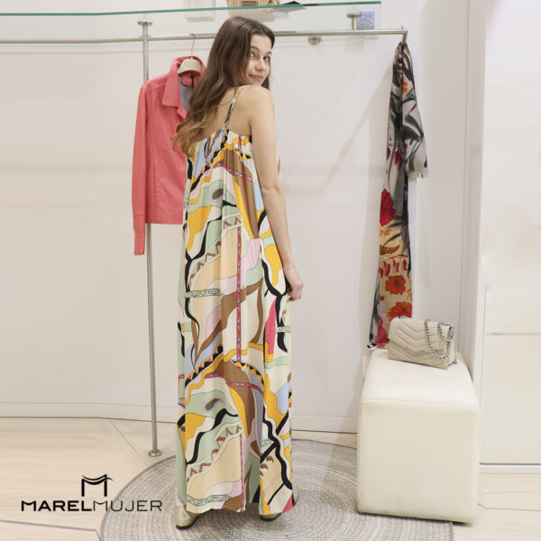 Vestido largo fluido estampado - Imagen 2