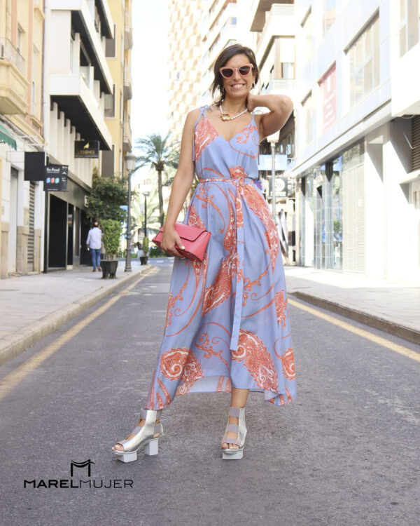 Vestido largo estampado "Paisley"