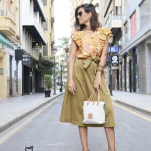 Camisa naranja con estampados de "Limones"