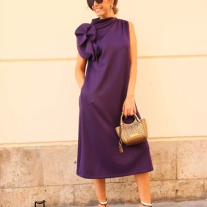 Vestido LAURA en morado MOSKADA