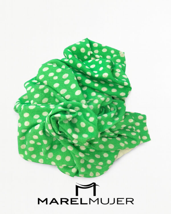 Jersey en verde con topos de lana merino - Imagen 3