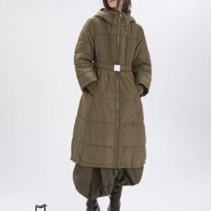 Parka larga en tono verde de HIGH