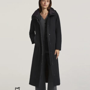 Parka larga Waterproof en negro