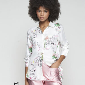 Camisa fluida estampados "positivos"