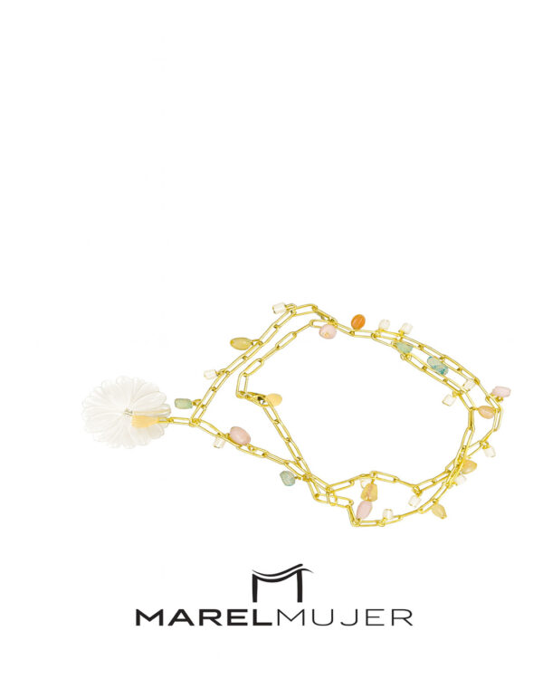 Collar largo con piedras de colores de VELATTI
