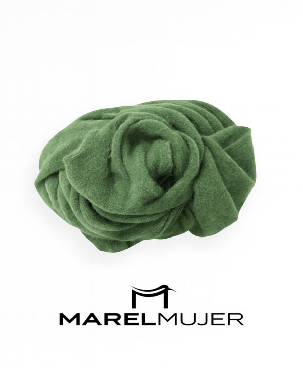 Jersey cuello alto de cashmere en verde - Imagen 3