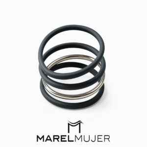 Brazalete en negro con plata