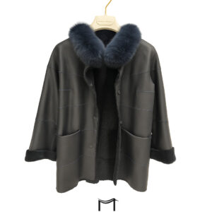 Chaqueta doble faz en azul marino