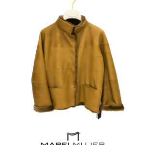 Chaqueta doble faz reversible en color tabaco