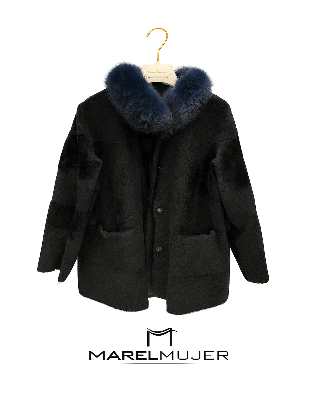 Chaqueta doble faz en azul marino - Imagen 3