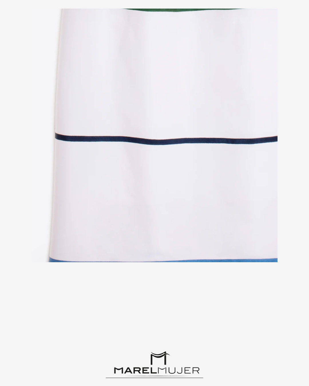 Vestido blanco con detalles de lazos de colores en costuras - Imagen 3