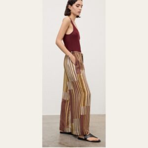 Pantalón palazzo fluido de rayas