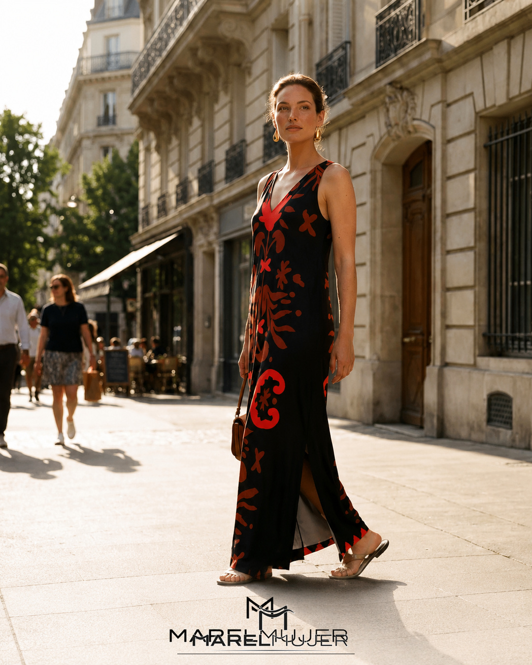 Vestido midi efecto punto de seda - Imagen 2
