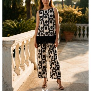 Pantalón fluido en estampado