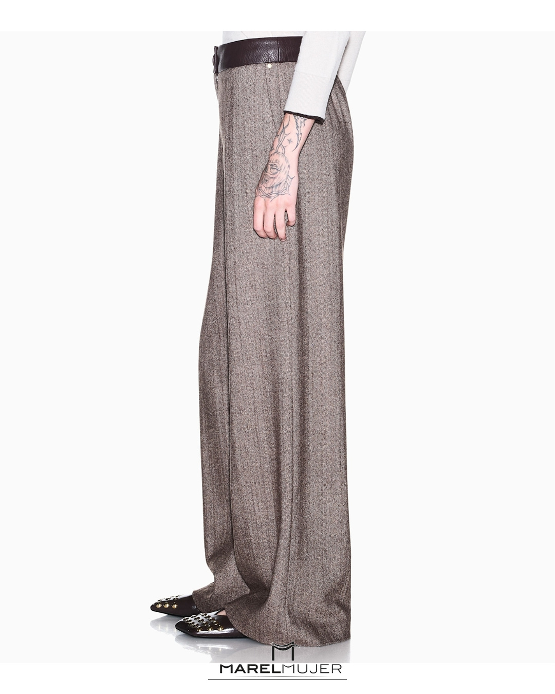 Pantalón lana de espigas de ARMANI EXCHANGE - Imagen 4