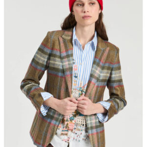 Blazer de cuadros en verde